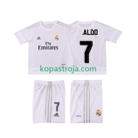 Billiga Fotbollströjor Real Madrid Cristiano Ronaldo 7 2015 2016 Retro Barn Hemma tröja Kortärmad